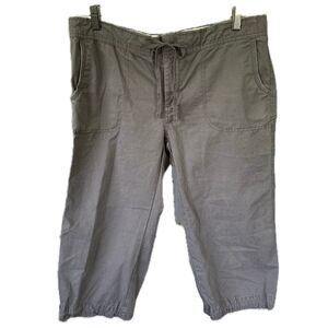 Old Navy's Women's 100% Cotton Classic Rise Drawstring Tie Hem Crop Pants M